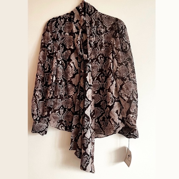 ***RARE*** BNWT ALTUZARRA X TARGET SNAKE PRINT BLOUSE WITH WRAP SCARF - Picture 6 of 13